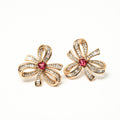 Harma Jewelry I Am Radiant Bow Stud Earrings - everyday minimalist 18K gold plated earrings for women