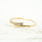 Harma Jewelry I Am Whole Again Bangle Bracelet - everyday minimalist 18K gold plated bracelet for women
