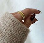 Wide Wavy Band Ring