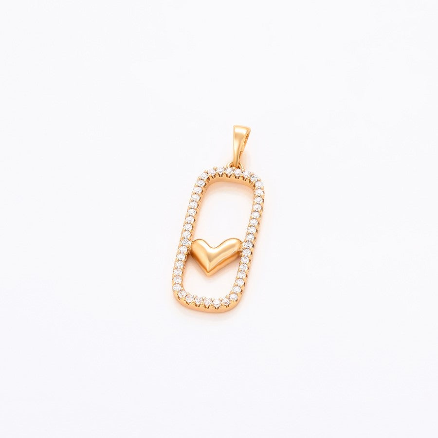 Harma Jewelry Selfless Love Heart Zirconia Necklace - everyday minimalist 18K gold plated necklace for women