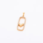 Harma Jewelry Selfless Love Heart Zirconia Necklace - everyday minimalist 18K gold plated necklace for women