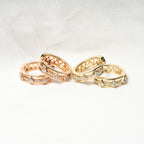 Harma Jewelry Solstice Spark Hoop Earrings - summer golden glow 18K gold plated earrings for women