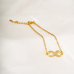 Harma Jewelry Harma Essential Timeless Sparkling Infinity Bracelet - fall cozy elegance 18K gold plated bracelet for women