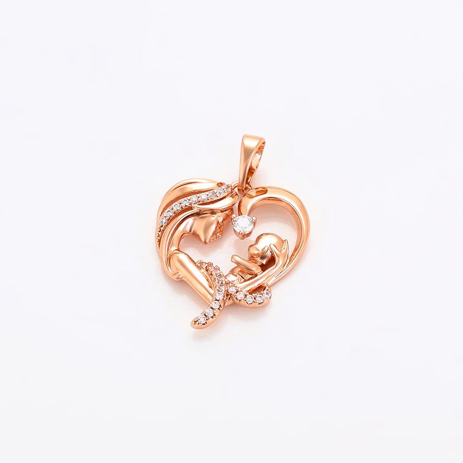 Harma Jewelry Wholehearted Mom & Baby Necklace - everyday minimalist 18K gold plated necklace for women
