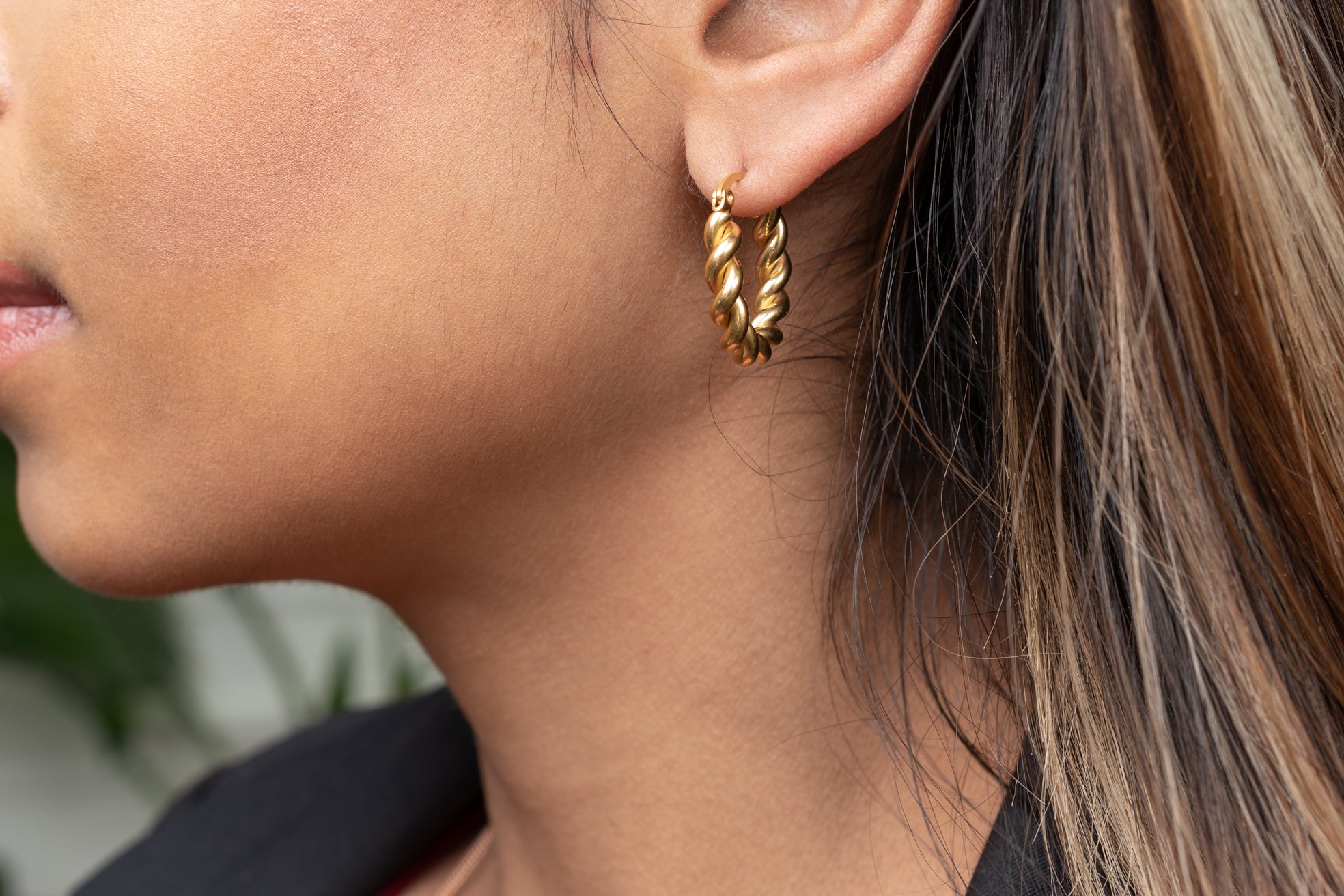 harma jewelry divine collection 24k gold plated Fearless Twisted Earrings