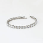 Harma Jewelry Mystical Silver Tennis Bracelet - bold statement black 18K gold plated bracelet for women