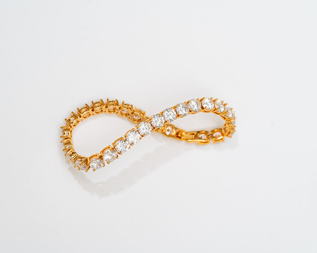 Harma Jewelry Mystical Gold Tennis Bracelet - faith-inspired 18K gold plated bracelet for women
