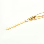 Harma Jewelry divine collection 14k gold plated Glorious Bar and Spike Double Necklace