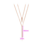 Harma Jewelry divine collection 14k gold plated Glorious Bar and Spike Double Necklace