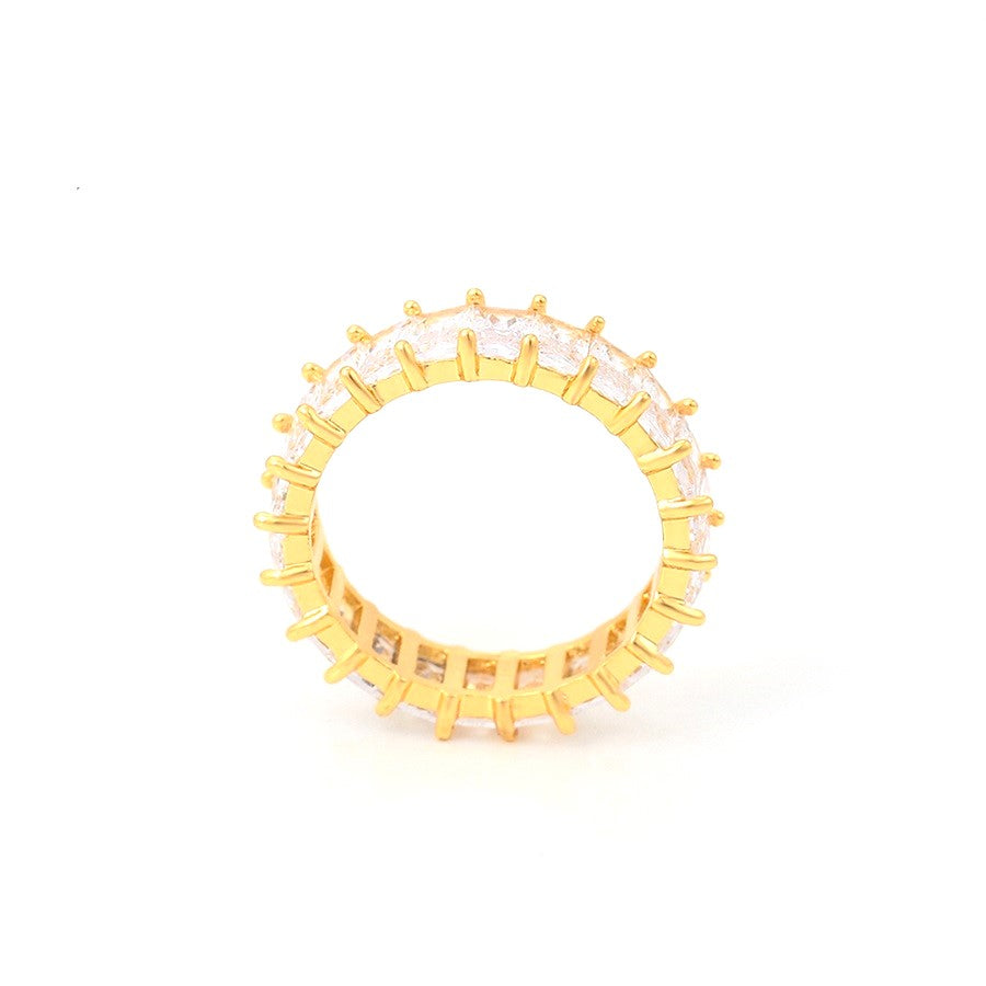 harma jewelry divine collection 24k gold plated Gold Baguette Eternity Band