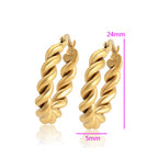 harma jewelry divine collection 24k gold plated Fearless Twisted Earrings