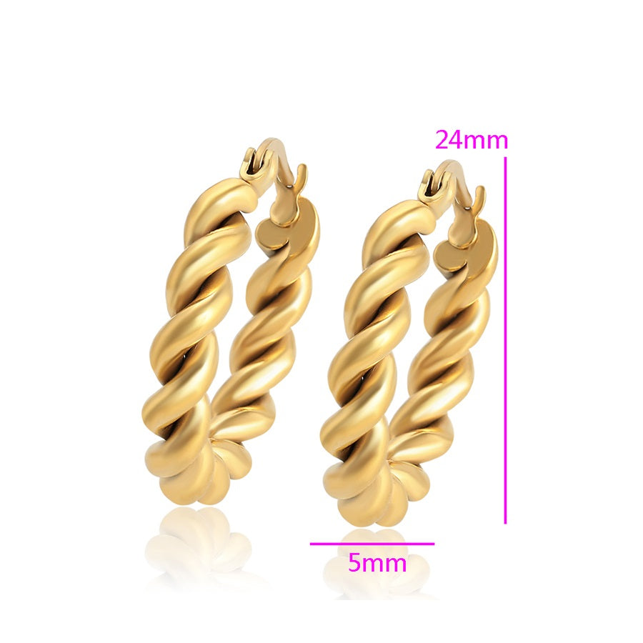 harma jewelry divine collection 24k gold plated Fearless Twisted Earrings
