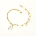 Harma Jewelry Divine Moon and Star Link Bracelet - faith-inspired 18K gold plated bracelet for women