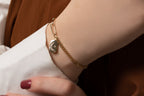 Harma jewelry 14k gold plated divine collection Moon and Star Link Bracelet