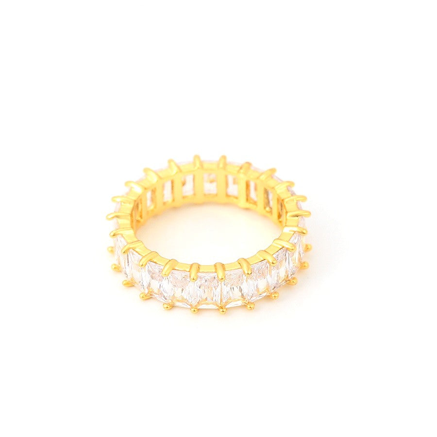 harma jewelry divine collection 24k gold plated Gold Baguette Eternity Band