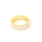 harma jewelry divine collection 24k gold plated Gold Baguette Eternity Band