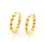 harma jewelry divine collection 24k gold plated Fearless Twisted Earrings