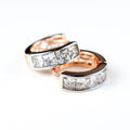 Harma Jewelry Harma Essential Two-tone Baguette Hoop Earrings - faith-inspired 18K gold plated earrings for women