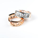 Harma Essential Two-tone Baguette Hoop Earrings