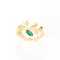 Harma Jewelry Olive Branch of Hope Adjustable Ring - hope olive branch 18K gold plated rings for women