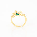 Harma Jewelry Dawn Collection solidarity with palestine Olive Branch of Hope Adjustable Ring