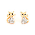 Harma Jewelry Chic Aristocats Stud Earrings - everyday minimalist 18K gold plated earrings for women. harma jewelry girls Aristocats cat Stud Earrings 18k Gold Plated. 